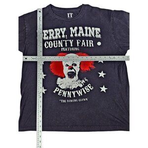 It Pennywise Movie T Shirt Size XL Black Short-sleeve Clown Derry Maine
